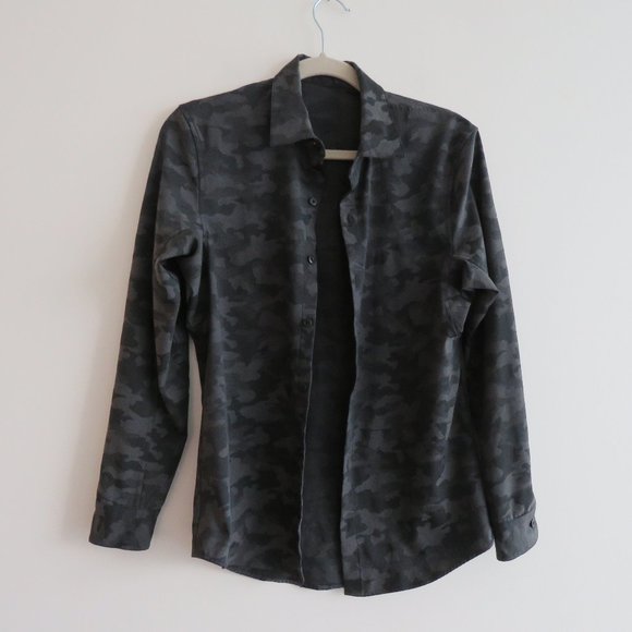 LULULEMON Down to the Wire Shirt in Black Obsidian Camo - Size S - Picture 4 of 15